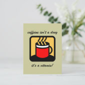 Funny-koffie Briefkaart (Staand voorkant)