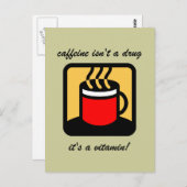 Funny-koffie Briefkaart (Voorkant / Achterkant)