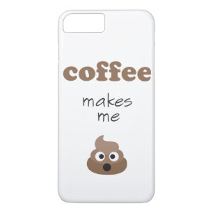 Funny koffie maakt me emoji-zin 	iPhone 8 plus / 7 plus hoesje
