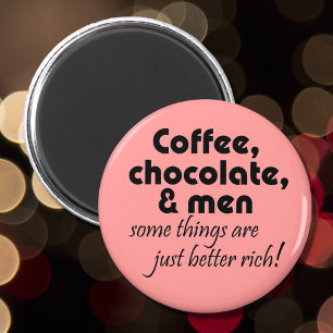 Funny koffiewinkel geeft roze koelkast magneten