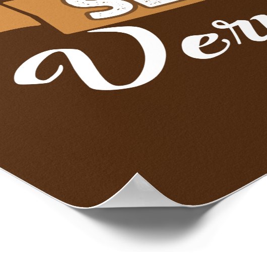 Funny-koffiewoordkunst Poster (Hoek)