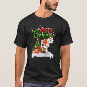 Funny Koi Fish Lover Xmas met kerstverlichting Koi T-shirt