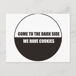 Funny - Kom aan de donkere kant, we hebben koekjes Briefkaart