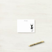 Funny krasde zwarte kat voor kattenliefhebbers post-it® notes (Op bureau)