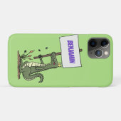Funny krokodillenuitlijker met gebarentaal cartoon Case-Mate iPhone case (Achterkant (horizontaal))