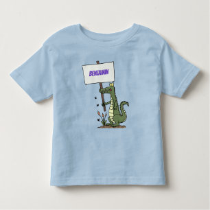 Funny krokodillenuitlijker met gebarentaal cartoon kinder shirts