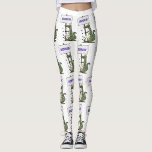 Funny krokodillenuitlijker met gebarentaal cartoon leggings