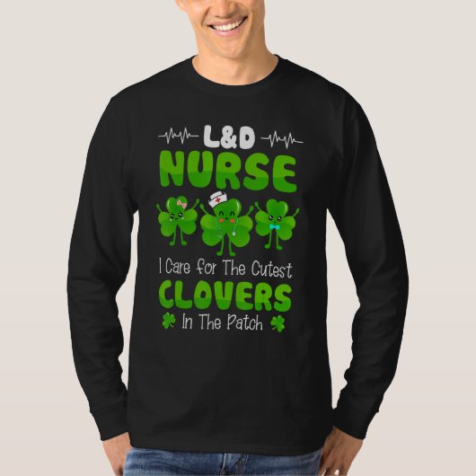 Funny L & D Verpleegster Irish St Patricks Day Sch T-shirt (Voorkant)
