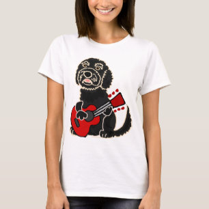 Funny Labradoodle Plays Guitar T-shirt