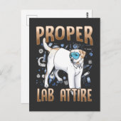 Funny Labrador Retriever Dog Chemistry Science Briefkaart (Voorkant / Achterkant)