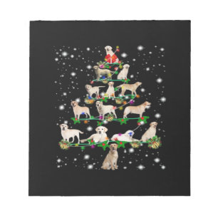 Funny Labrador Retriever Kerstboom Klassiek T-shir Notitieblok