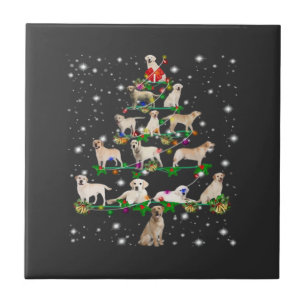 Funny Labrador Retriever Kerstboom Klassiek T-shir Tegeltje