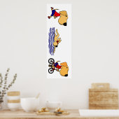 Funny Labrador Retriever Triathlte Poster (Cuisine)