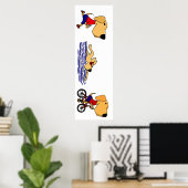 Funny Labrador Retriever Triathlte Poster (Bureau à domicile)