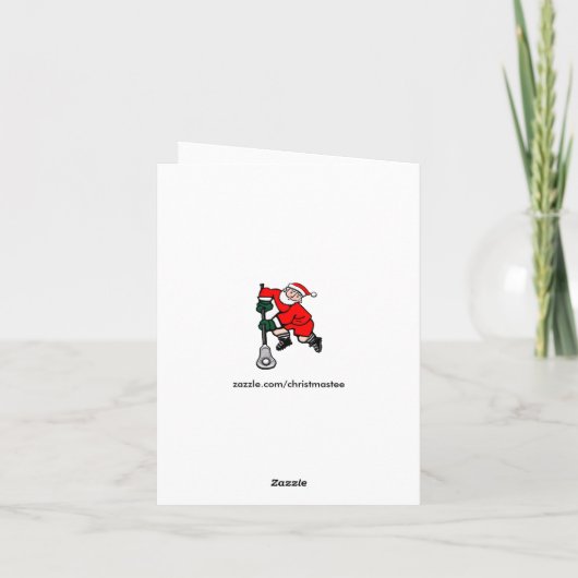 Funny Lacrosse Cartes de Noël (Dos)