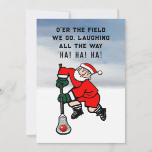 Funny Lacrosse Kerstfeestdag Feestdagenkaart