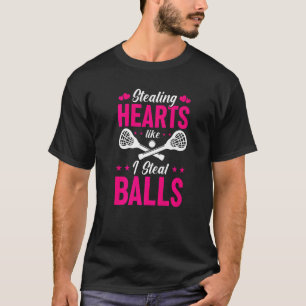 Funny Lacrosse Player steelt als ik steal T-shirt