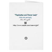 Funny Lady chaîne alimentaire et carte végétarienn (Dos)