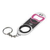 Funny Lady © Pink Lipstick Sleutelhanger Bottle Op Sleutelhanger Flessenopener (Voorkant Gekanteld)