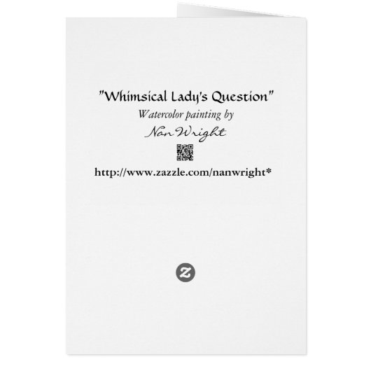 Funny Lady Questions Lost Man Card (Dos)
