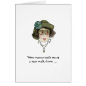 Funny Lady Questions Lost Man Card (Devant)