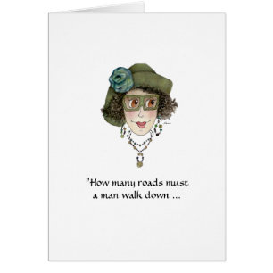 Funny Lady Questions Lost Man Card