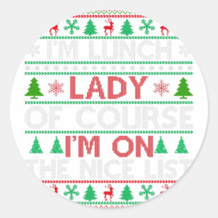 Funny Lady Ugly-kerstzangers Ronde Sticker