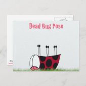 Funny Ladybug Dead Bug Yoga Pose Briefkaart (Voorkant / Achterkant)