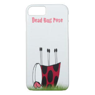 Funny Ladybug Dead Bug Yoga Pose iPhone 8/7 Hoesje