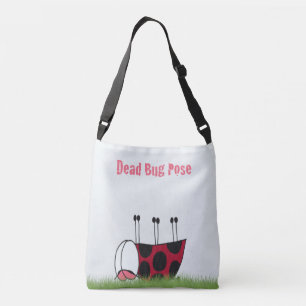 Funny Ladybug Dead Bug Yoga Pose Crossbody Tas