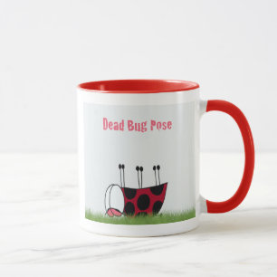Funny Ladybug Dead Bug Yoga Pose Mok