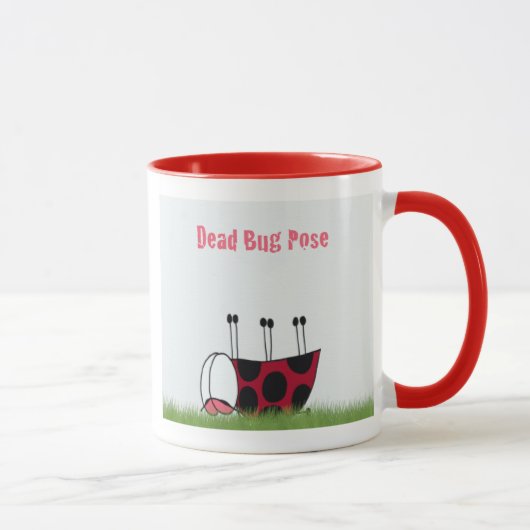 Funny Ladybug Dead Bug Yoga Pose Mok (Rechts)