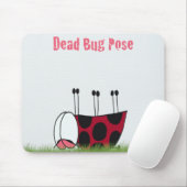 Funny Ladybug Dead Bug Yoga Pose Muismat (Met muis)