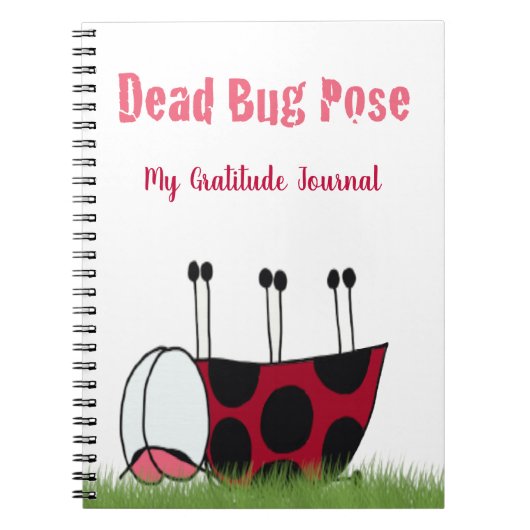 Funny Ladybug Dead Bug Yoga Pose Notitieboek (Voorkant)