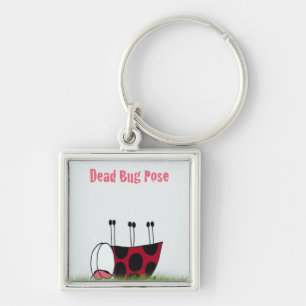 Funny Ladybug Dead Bug Yoga Pose Sleutelhanger