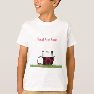 Funny Ladybug Dead Bug Yoga Pose T-shirt