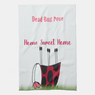 Funny Ladybug Dead Bug Yoga Pose Theedoek