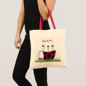 Funny Ladybug Dead Bug Yoga Pose Tote Bag (Voorkant (product))