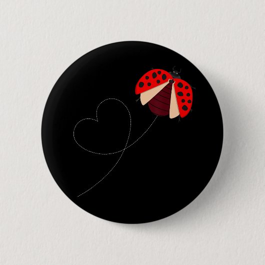 Funny Ladybug Ronde Button 5,7 Cm (Voorkant)