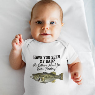 Funny Largemouth Bass Vist pap Fish Baby Bodys Romper
