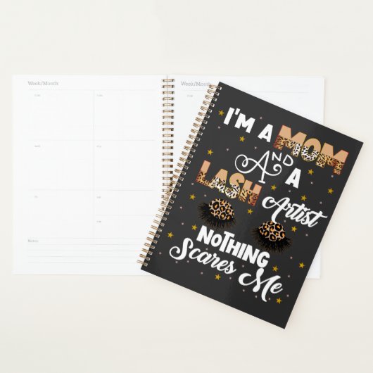 Funny Lash Artist Cosmetoloog Quote Planner (Display)