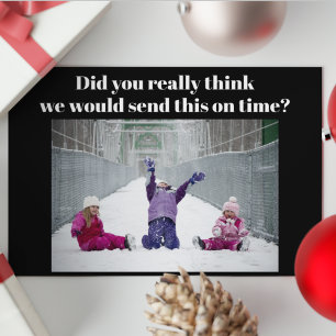 Funny Late Family Kerstmis Feestdagenkaart