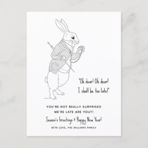 Funny Late Photo Happy Nieuwjaar Feestdagenkaart