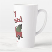 Funny latte mug with red truck and Christmas tree (Droite)