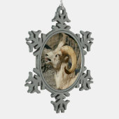 Funny Laughing Bighorn Sheep of Ram Tin Sneeuwvlok Ornament (Links)