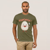 Funny Laughing Egg Cartoon Bella+Canvas T-Shirt (Devant entier)