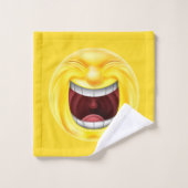 Funny Laughing Emoji Face Bad Handdoek (Wasdoekje)