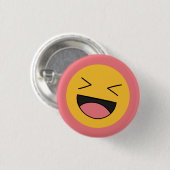 Funny Laughing Emoji Face Ronde Button 3,2 Cm (Voorkant /achterkant)
