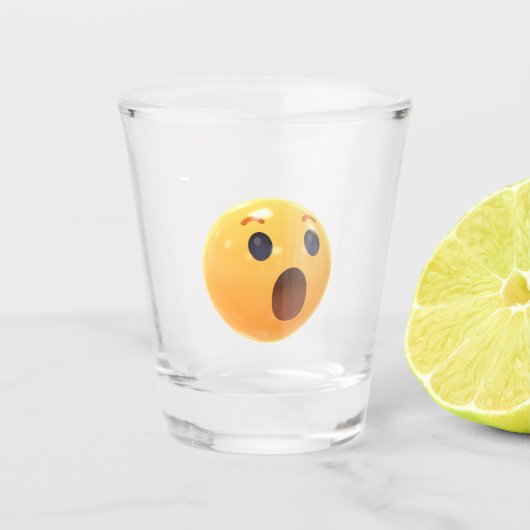 Funny Laughing Emoji Face Shot Glas (Voorkant)