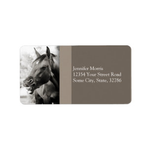 Funny Laughing Horse Etiket